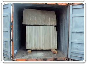Marble Blocks loading inside container by Mirage Marble